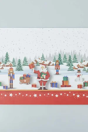 Set de table de 'Père Noël' blanc et rouge Vente Flash